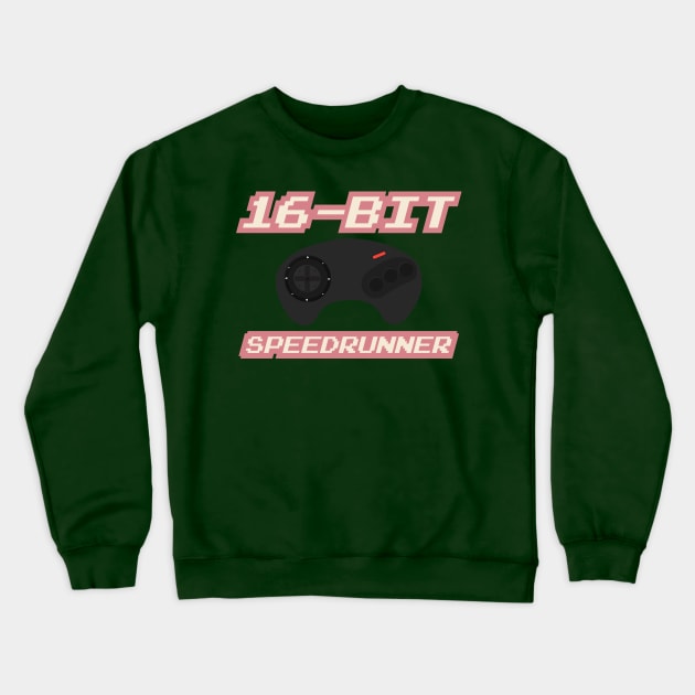 16-Bit Speedrunner Crewneck Sweatshirt by PCB1981